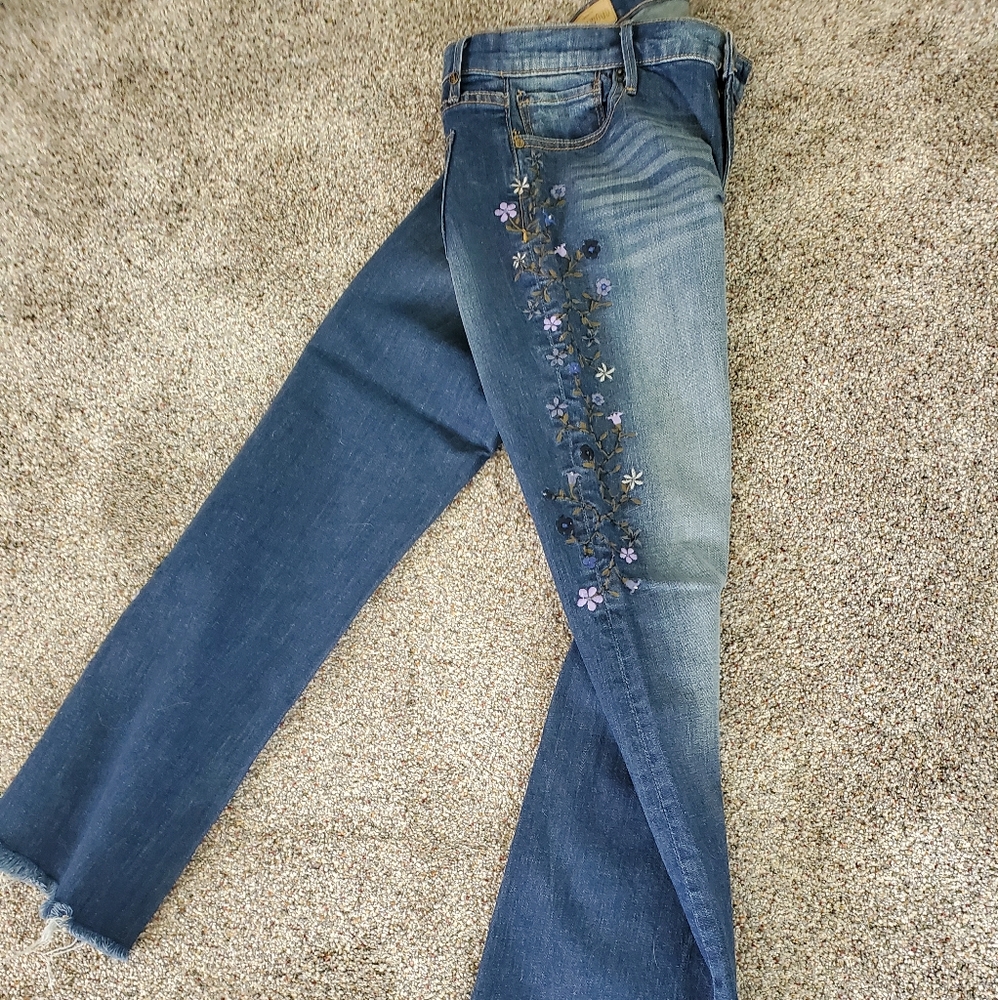 Retro embroidered jeans from Sundance size 27
